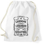 printfashion A legendák júniusban születnek - Sportzsák, Tornazsák - Fehér (2459488)