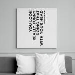 printfashion You look really funny - Vászonkép - Fehér (6621720)