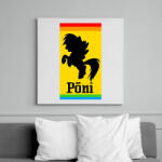 printfashion Póni - Ferrari paródia - Vászonkép - Fehér (6624813)