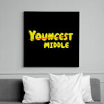 printfashion Middle - Középső tesó - Vászonkép - Fekete (7016572)