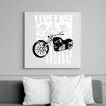 printfashion Lives Fast - Vászonkép - Fehér (12586202)