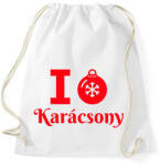 printfashion I love Karácsony - Sportzsák, Tornazsák - Fehér (9549067)