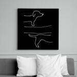 printfashion végtelen tacsi fehér - Vászonkép - Fekete (15508420)