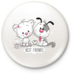 printfashion best frends - Kitűző, hűtőmágnes - Fehér (4720252)