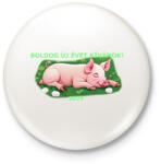 printfashion malacka szöveggel - Kitűző, hűtőmágnes - Fehér (15196363)