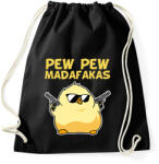 printfashion Pew Pew madafakas csirke - Sportzsák, Tornazsák - Fekete (6318401)