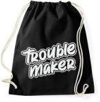 printfashion TroubleMakerWhiteTextured-04 - Sportzsák, Tornazsák - Fekete (5270659)