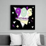 printfashion 90's disco - Vászonkép - Fekete (13307930)