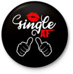 printfashion Single AF - Kitűző, hűtőmágnes - Fekete (3100898)