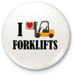 printfashion Imádom a targoncákat - Kitűző, hűtőmágnes - Fehér (13074031)