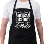 printfashion AMERICAN CUSTOM MOTORCYCLE - Kötény - Fekete (4939434)