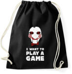 printfashion I want to play a game - Sportzsák, Tornazsák - Fekete (1873954)
