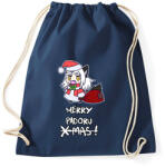 printfashion Boldog karácsonyt! - Sportzsák, Tornazsák - Sötétkék (13552447)