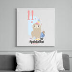 printfashion 11. Alpacaliptikus születésnap - Alpaca - Vászonkép - Fehér (6637883)