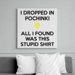printfashion PUBG - Dropped in Pochinki (Fekete) - Vászonkép - Fehér (6623655)