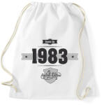 printfashion born-in-1983-(dark&lightgrey) - Sportzsák, Tornazsák - Fehér (473481)