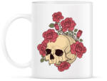 printfashion Rózsás Koponya - Bögre - Fehér (1781946)