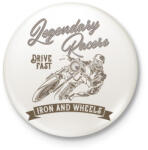 printfashion Motoros 03 - Legendary Racers - Kitűző, hűtőmágnes - Fehér (4943802)