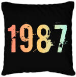 printfashion 1987 - Párnahuzat, Díszpárnahuzat - Fekete (11830142)