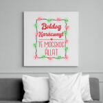 printfashion Boldog Karácsonyt te mocskos állat - Vászonkép - Fehér (11280340)