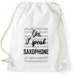 printfashion I speak saxophone - Sportzsák, Tornazsák - Fehér (7641025)