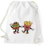 printfashion Burger és sültkrumpli - Sportzsák, Tornazsák - Fehér (16065232)