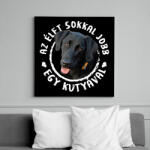 printfashion Az élet jobb - Fekete labrador - Vászonkép - Fekete (10859326)