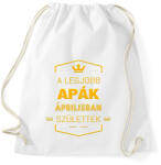 printfashion A legjobb apák április - Sportzsák, Tornazsák - Fehér (2808230)