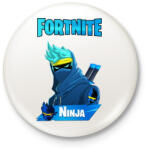 printfashion Fortnite Ninja - Kitűző, hűtőmágnes - Fehér (4563711)