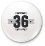 printfashion b-day-36-dark-lightgrey - Kitűző, hűtőmágnes - Fehér (3076389)