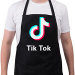 printfashion TIKTOK - Kötény - Fekete (4932309)