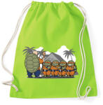 printfashion Dragonball teknősök - Sportzsák, Tornazsák - Limezöld (977622)