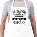 printfashion szuper szexi fodrász - Kötény - Fehér (4906668)