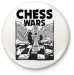 printfashion Sakk - chess wars - Kitűző, hűtőmágnes - Fehér (4942729)