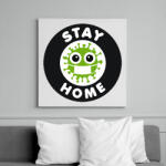 printfashion Maradj otthon! - Vászonkép - Fehér (6630979)