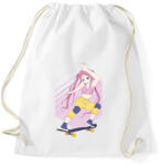 printfashion Deszkás anime csaj - Sportzsák, Tornazsák - Fehér (11714176)