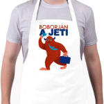 printfashion Boborján a jeti - Kötény - Fehér (10768282)