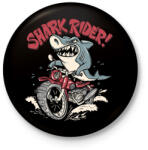 printfashion Motoros cápa - Kitűző, hűtőmágnes - Fekete (4745519)