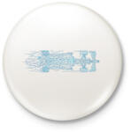 printfashion Forma 1 versenyautó - Kitűző, hűtőmágnes - Fehér (11533696)