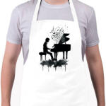 printfashion Zongorista - Kötény - Fehér (15588388)