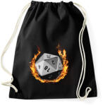 printfashion Lángoló D20 - Sportzsák, Tornazsák - Fekete (2624759)