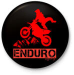 printfashion Enduro - Kitűző, hűtőmágnes - Fekete (4254753)