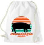 printfashion Disznóvágás 2022 - Sportzsák, Tornazsák - Fehér (10269407)