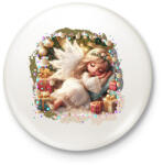 printfashion Karácsonyi angyal - Kitűző, hűtőmágnes - Fehér (14967393)