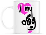 printfashion Szeretem a kutyám - Bögre - Fehér (3144507)