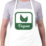 printfashion Vegán logó - Kötény - Fehér (12696403)