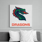printfashion seattle Dragons - Vászonkép - Fehér (6630784)