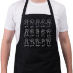 printfashion Matek tánc - Kötény - Fekete (8593333)