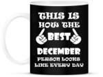 printfashion Így néz ki a legjobb decemberi születésű személy minden nap - Bögre - Fekete (1384714)