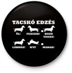 printfashion Tacskó trükkök - Kitűző, hűtőmágnes - Fekete (3102738)